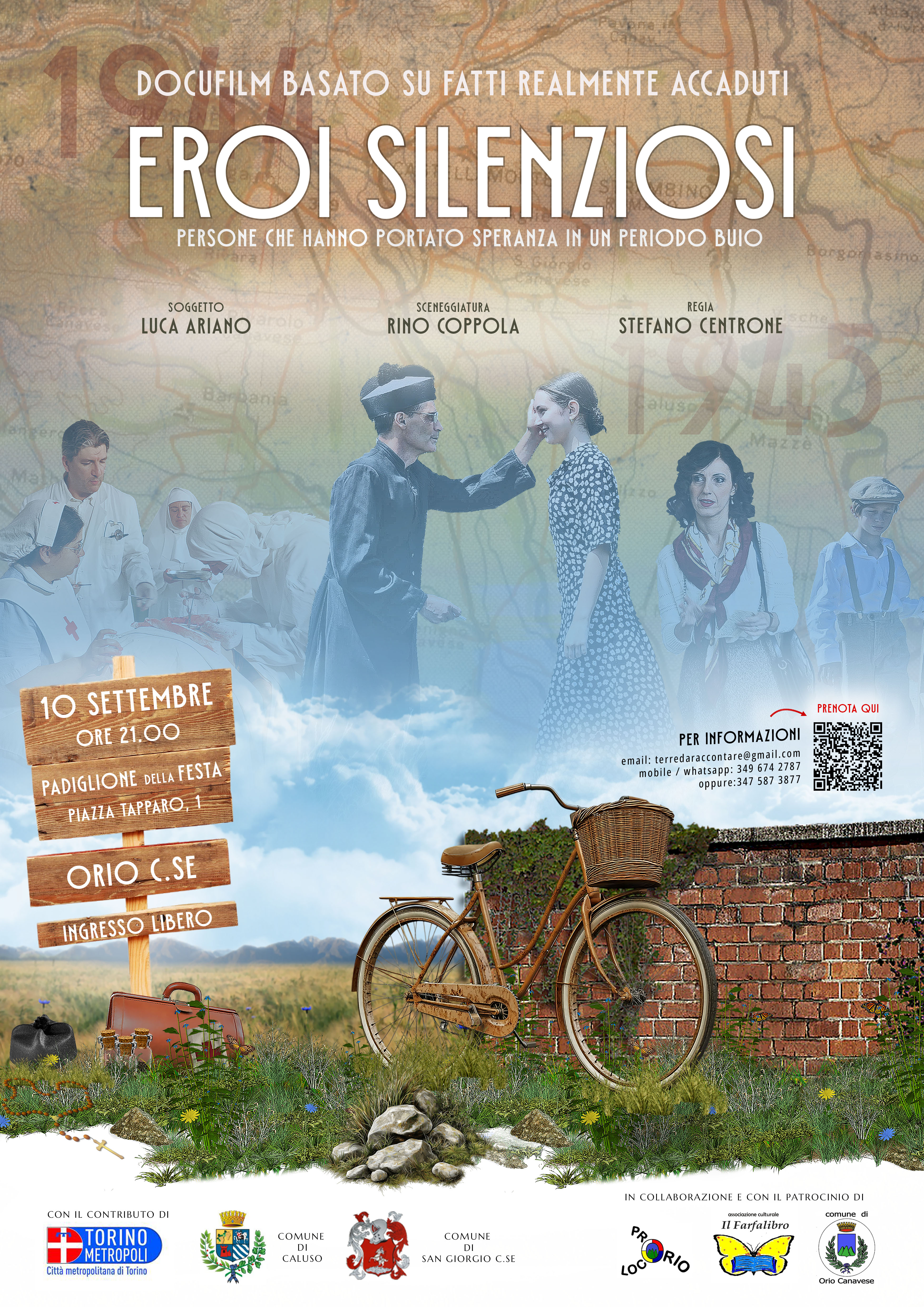 Anteprima manifesto "Eroi silenziosi" - Evento a ORIO CANAVESE 10/09/2026